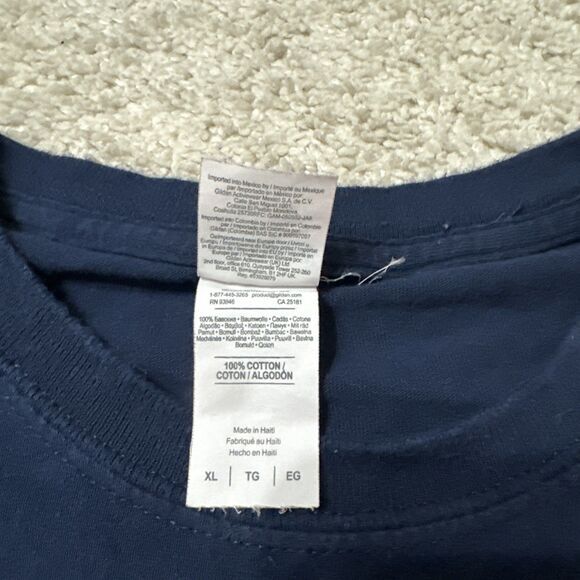 Vintage 90s New York Yankees Logo T Shirt Navy Mens size XL - Picture 3 of 4